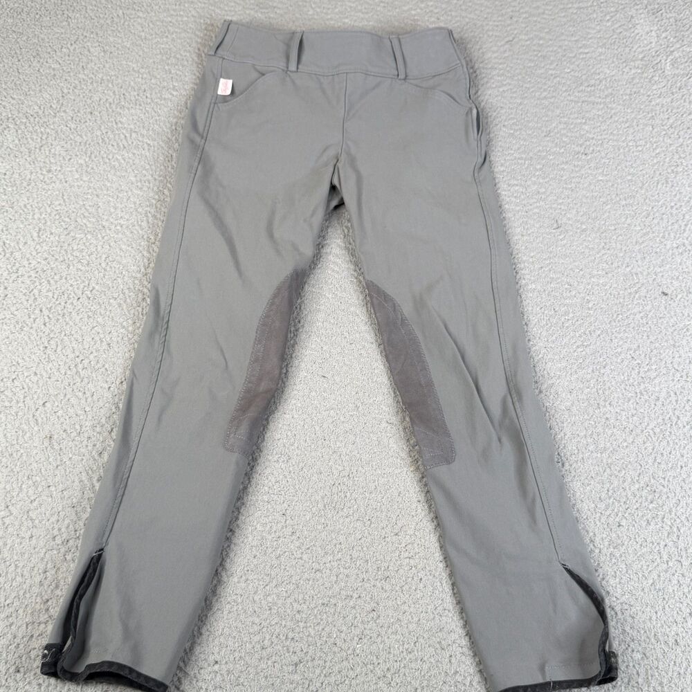 TAILORED SPORTSMAN English Riding Breeches sz 24 Gray 1968 Side Zip Equestrian
